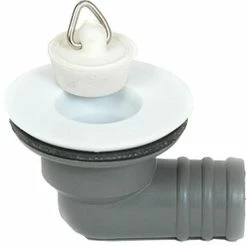 Crusader 3/4" / 20mm White Plastic Caravan Top Sink Waste Siphon (R/Angled)