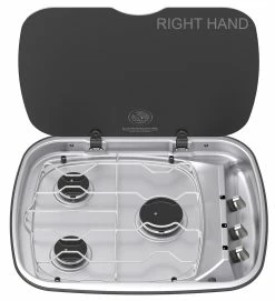Thetford Spinflo Argent Caravan 3 Burner Hob With Glass Lid -Outlet Kitchen Store Argent Hob right handed 1 copy 28072.1497000268