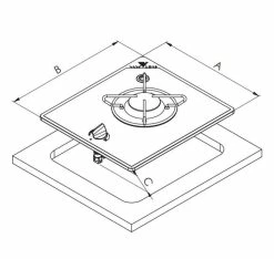 Navy Load Built In Glass Hob Single Burner NL.20000 -Outlet Kitchen Store NL.20000 d1 72824.1676148574
