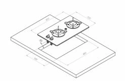 Navy Load Built In Glass Hob Double Burner NL.20003 7 Navy Load Built In Glass Hob Double Burner NL.20003 -Outlet Kitchen Store NL.20003 D 23688.1676233755
