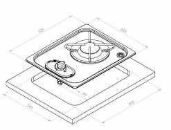 Navy Load Stainless Steel Single Burner Hob NL.22000 -Outlet Kitchen Store NL.22000 1 57007.1676751656