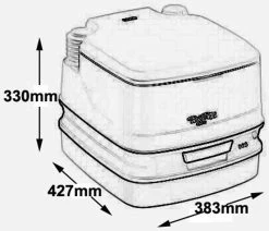 Thetford Porta Potti 145 Qube Portable Camping Toilet 7 Thetford Porta Potti 145 Qube Portable Camping Toilet -Outlet Kitchen Store PPQ 145 dims 01180.1378976041