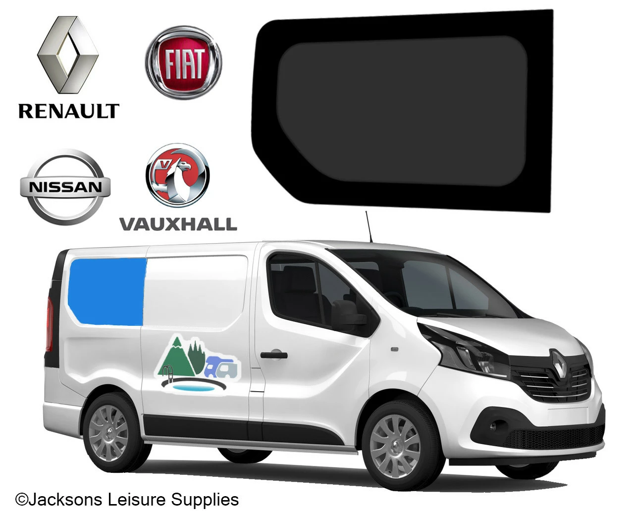 JLS Renault Trafic Vauxhall Vivaro SWB Glass Campervan Window - UK Driver Side Rear 4 JLS Renault Trafic Vauxhall Vivaro SWB Glass Campervan Window - UK Driver Side Rear - Image 2