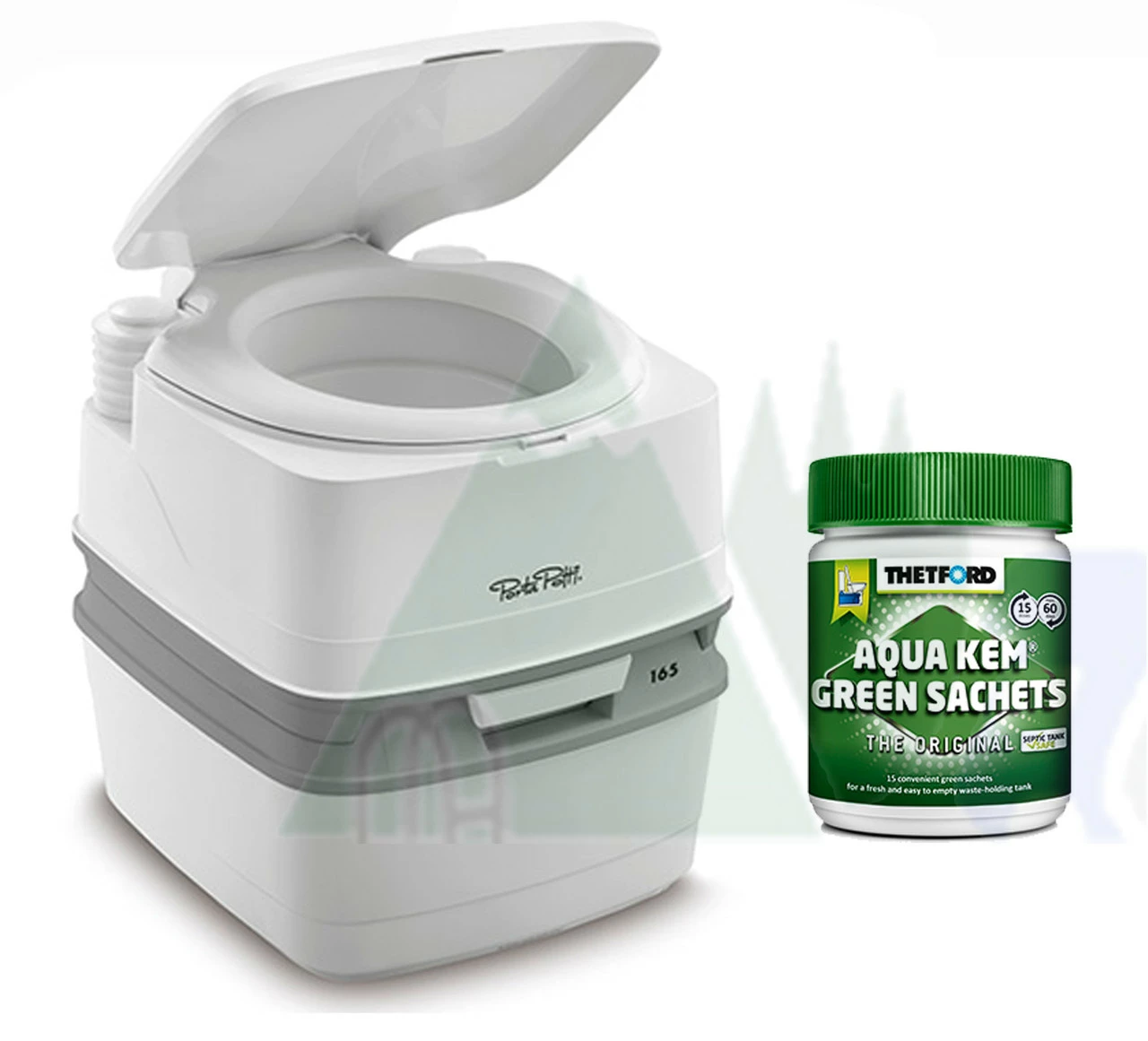 Thetford 165 Porta Potti Toilet & Aqua Kem Sachets 3 Thetford 165 Porta Potti Toilet & Aqua Kem Sachets