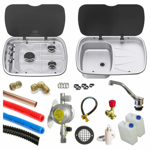 Thetford Argent 3 Burner Hob & Sink Campervan Conversion Kit 1 -Outlet Kitchen Store argentkit tap 29856.1632925025