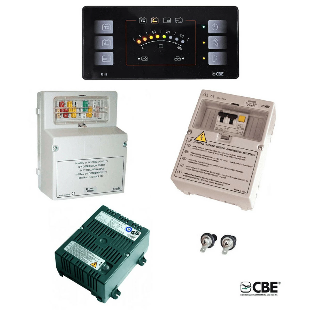 CBE PC110 Campervan 12v Control Panel Kit With Charger, Fusebox & Breaker 3 CBE PC110 Campervan 12v Control Panel Kit With Charger, Fusebox & Breaker