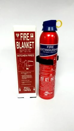 JacTone Home & Leisure Fire Safety ABC + SQ Pack -Outlet Kitchen Store fire blanket spray 16240.1456225385