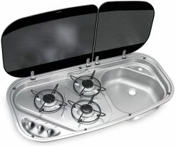 Dometic-Cramer HSG 3436 (Cramer Kombi) 3 Burner Caravan Combination Hob & Sink