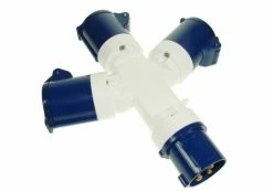 Maypole 3-Way 230v Caravan Site 16 Amp Hook Up Splitter