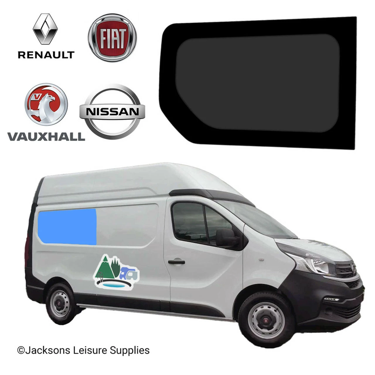 JLS Renault Trafic Vauxhall Vivaro SWB Glass Campervan Window - UK Driver Side Rear 3 JLS Renault Trafic Vauxhall Vivaro SWB Glass Campervan Window - UK Driver Side Rear