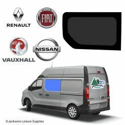 JLS Renault Trafic Vauxhall Vivaro Sliding Glass Campervan Window - UK Passenger Side