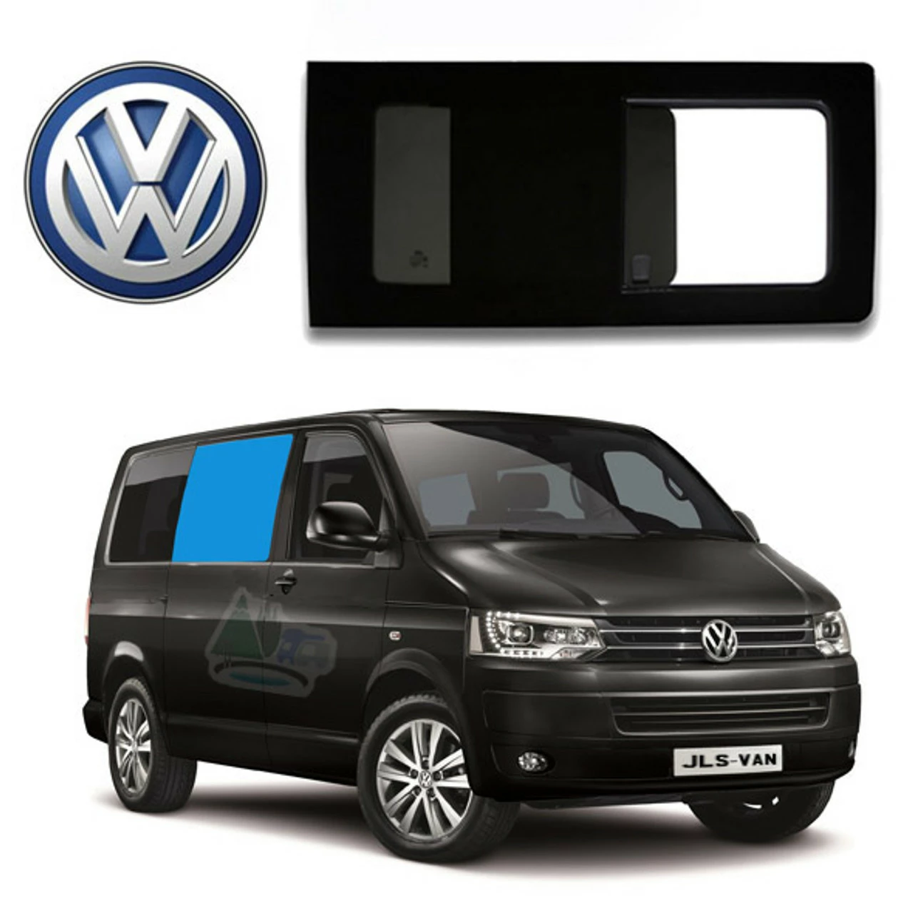 JLS VW T5 T6 Bonded Privacy Glass Sliding Window - Front Right Hand 3 JLS VW T5 T6 Bonded Privacy Glass Sliding Window - Front Right Hand